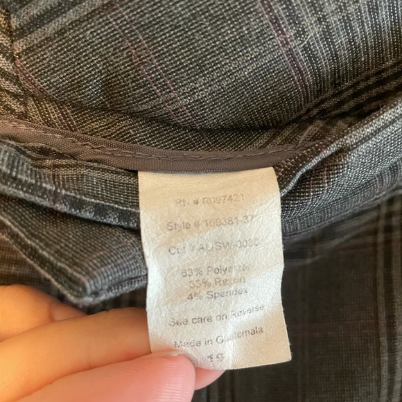 Plaid gray work pants bootcut - Picture 3 of 4